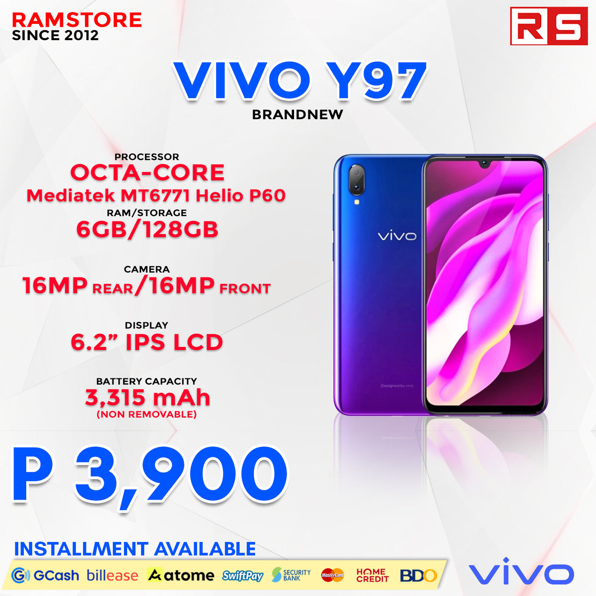 vivo Y97 battery 