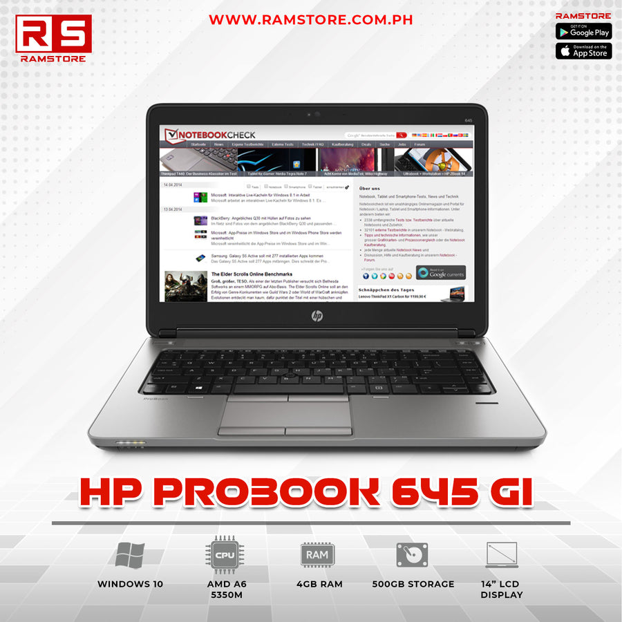 LPR Laptop HP Probook 645 G1