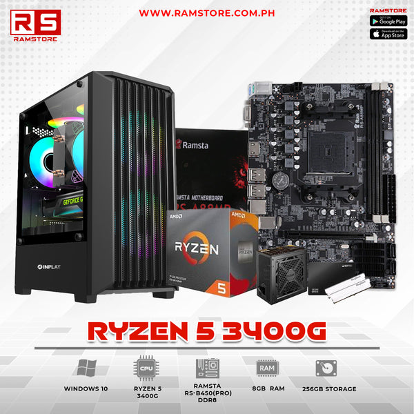 PCZ System unit AMD Ryzen 5 3400G+Ramsta b450+Inplay x220 Brandnew