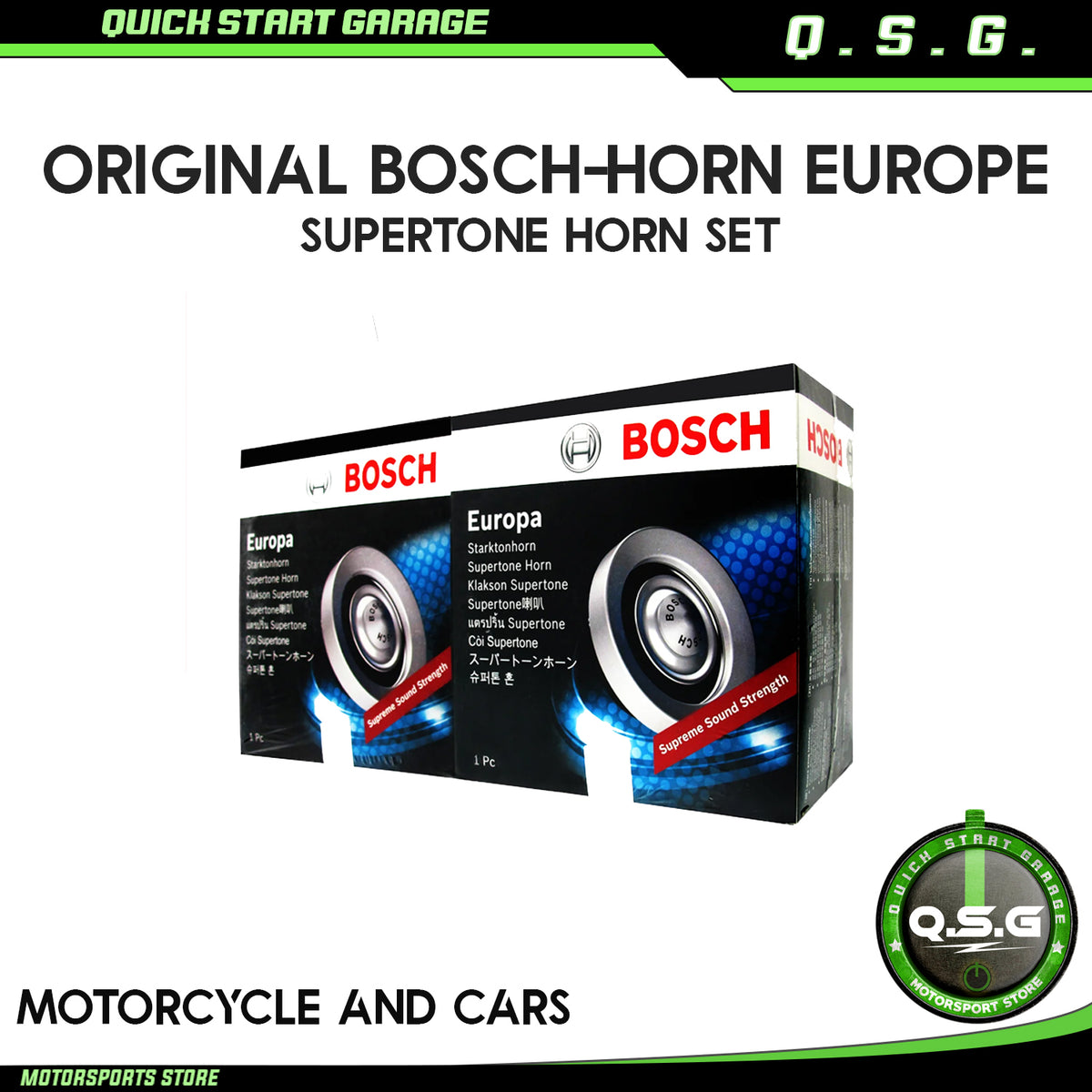 Quick Start Garage Original BoschHorn Europa Supertone Horn Set For M RAMSTORE