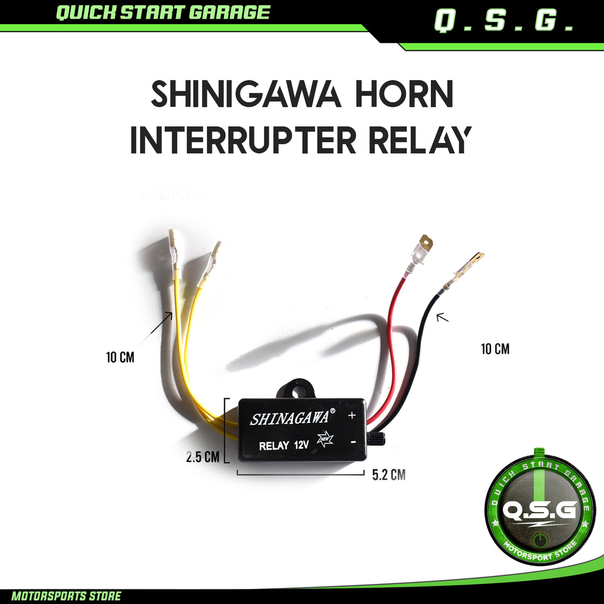 QSG Shinagawa Horn Interrupter Relay w/ Adjuster 12V Universal RAMSTORE