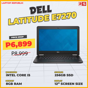 LPR Laptop Dell Latitude E7270 Intel i5-6th Gen / 8gb DDR4 / 256gb SSD / Non-touch Promo