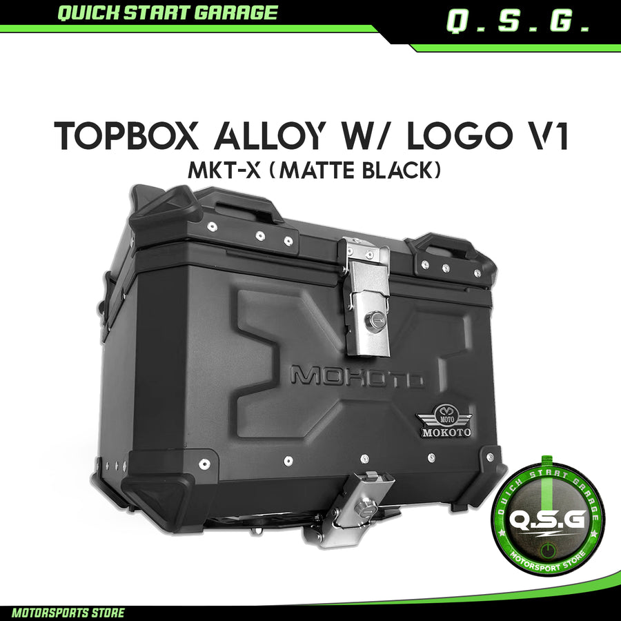 QSG Top Box Mokoto Alloy w/ Logo V1 MKT-X 45L (Matte Black) – RAMSTORE