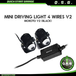 QSG Mini Driving Light Mokoto 4 Wires V2 (Black)