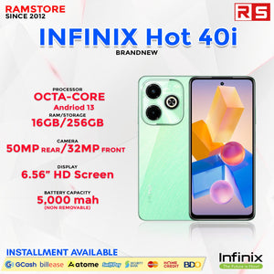 MBC Smartphone Infinix Hot 40i / 16gb RAM / 256gb ROM