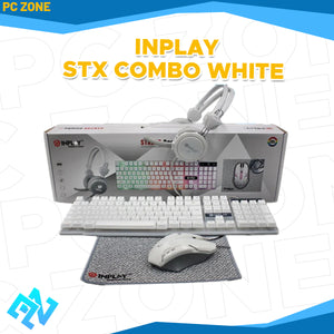 PCZ Acc Inplay STX240 4in1 Set White (Keyboard, Mouse, Headset, Mousepad)