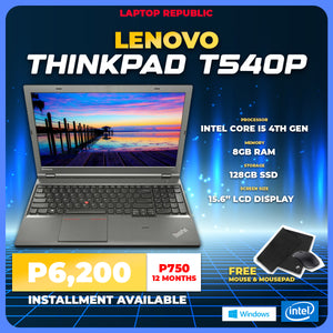 LPR Laptop Lenovo ThinkPad T450P Intel i5-4th Gen / 8gb DDR3 / 128gb SSD / Non-touch Promo