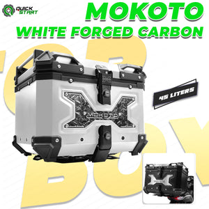 QSG TOP BOX Mokoto White Forge Carbon V5 45L  Promo