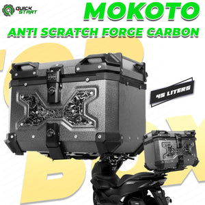 QSG TOP BOX Mokoto Anti-Scratch Forge Carbon 45L Top Box Promo