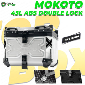 QSG TOP BOX Mokoto ABS Plastic Dual Lock 45L Top Box Promo