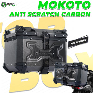 QSG TOP BOX Mokoto Anti-Scratch Carbon 45L Top Box Promo