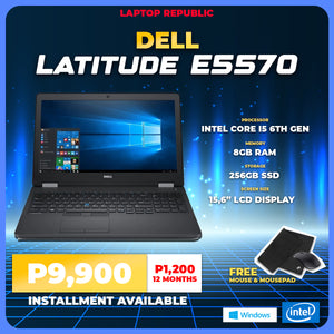 LPR Laptop Dell Latitude E5570 Intel i5-6th Gen / 8gb DDR4 / 256gb SSD / Non-touch Promo