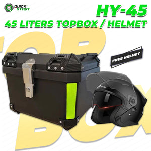 QSG Top Box No Brand HY-45 T/B Plastic 45L w/ Helmet (Assorted)