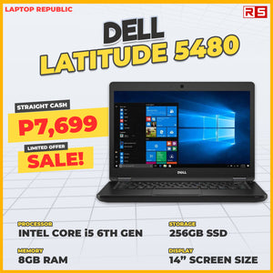 LPR Laptop Dell Latitude 5480 Intel i5-6th Gen / 8gb / 256gb SSD