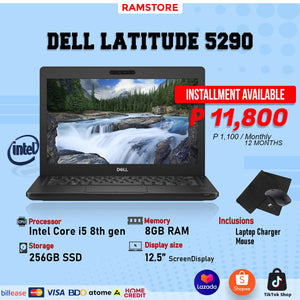 LPR Laptop Dell Latitude 5290 Intel i5-8th Gen / 8gb DDR4 / 256gb SSD / Non-touch Promo