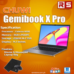 LPR Laptop Chuwi GemiBook X Pro Intel N100 / 8gb RAM / 256gb SSD / Non-touch