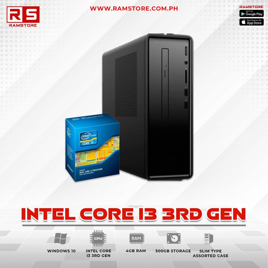 PCZ System Unit I3-3rd 4GB 500GB HDD PO