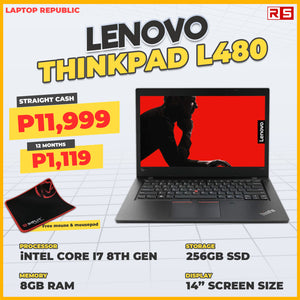 LPR Promo Laptop Lenovo Thinkpad L480 i7-8th Gen
