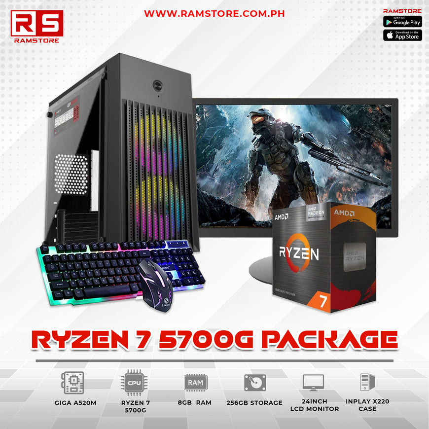 PCZ Desktop Computer Ryzen 7 5700G Gigabyte Package